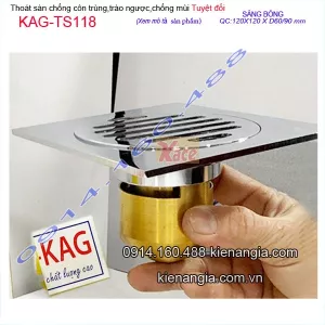 Thoát sàn chống hôi,chống côn trùng 12x12xD60/D90 KAG-TS118