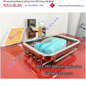 Rổ lưới xà phòng Inox 304 Việt Nhật KAG-BL84