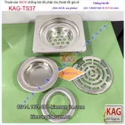 Hố ga,thoát sàn inox 100% chống hôi 150x150 D114 KAG-TS37