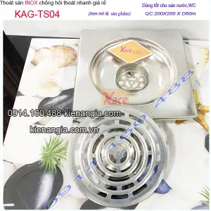 Hố ga,phễu thu sàn giá rẻ 200X200 O60 KAG-TS04