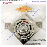 Hố ga,phễu thoát sàn WC 100X100 D42D49 KAG-TS01