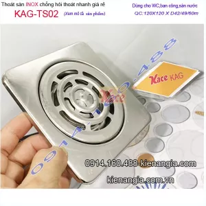Hố ga,phễu thu sàn giá rẻ 120X120 O42 KAG-TS02