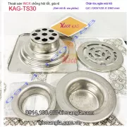 Thoát sàn chống hôi inox giá rẻ 120X120  O60 KAG-TS30