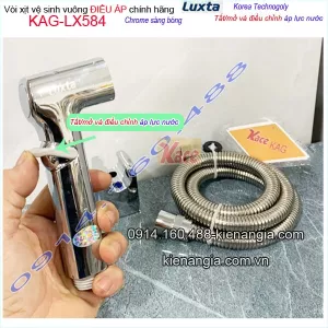 Vòi xịt vệ sinh vuông đóng mở trên đầu vòi Luxta KAG-LX584 BM2026