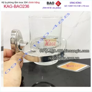 Kệ ly phòng tắm inox Bảo KAG-BAO236