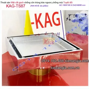 Thoát sàn mặt cắt gạch 100x100xD424960-KAG-TS87