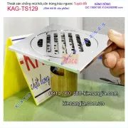 Phễu thoát sàn chống côn trùng,chống hôi tuyệt đối 100x100xD49-D60 KAG-TS129