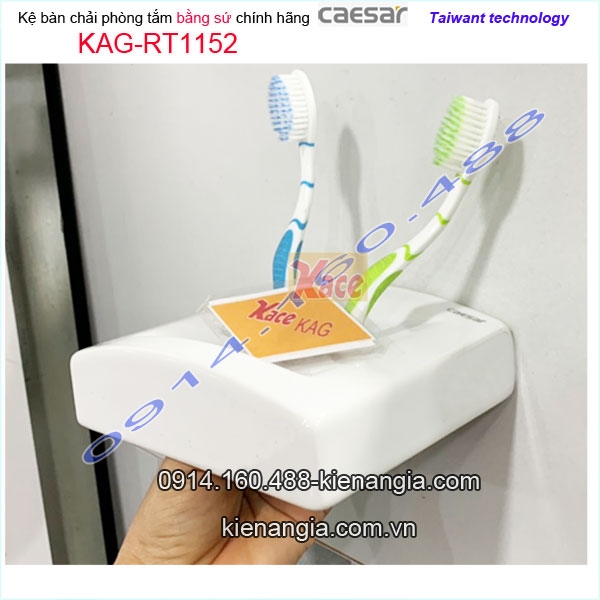 Kệ bàn chải đánh răng bằng sứ Caesar-KAG-RT1152