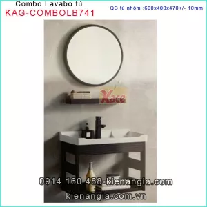 Combo tủ lavabo bằng nhôm  KAG-COMBOLB741