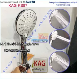 Vòi sen nóng lạnh Luxta  massage 3 chế độ KAG-KS87
