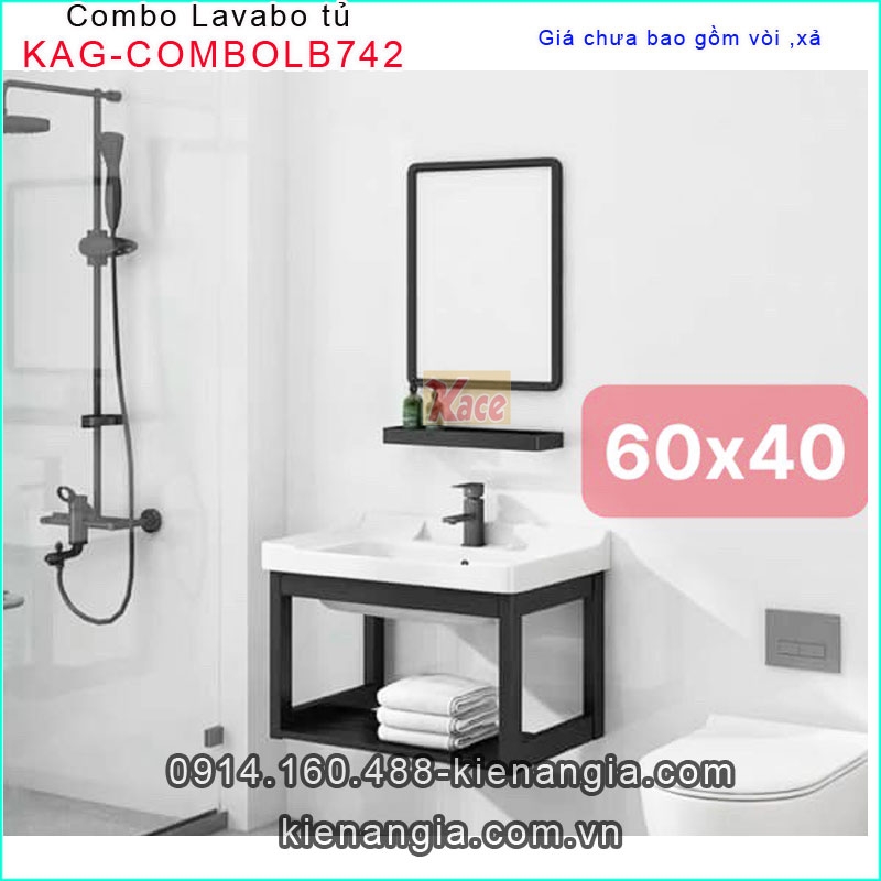 Combo lavabo đặt bàn gọn,xinh xinh cực phẩm KAG-COMBOLB742