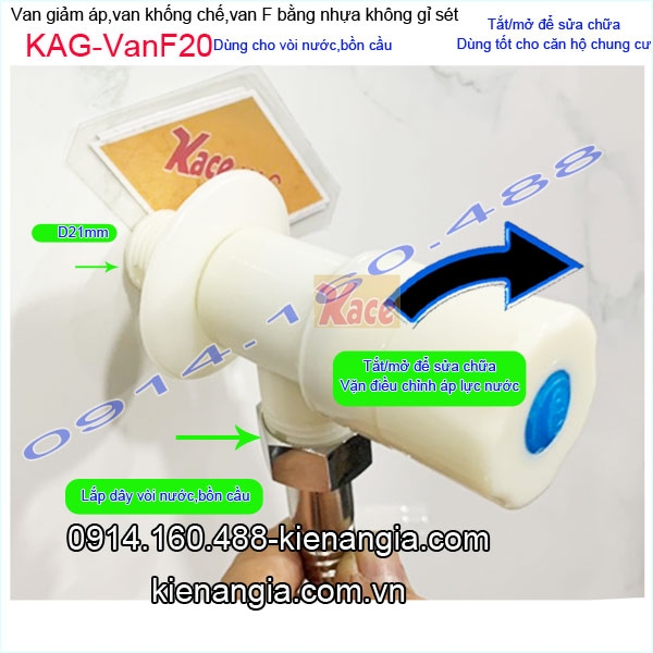 KAG-VanF20-Van-khong-che-van-giam-ap-van-F-bang-nhua-KAG-VanF20-lap-dat