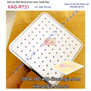 Đầu sen phun mưa vuông trắng bạc KAG-RT21