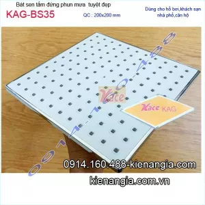Đầu sen phun mưa vuông 20cm khách sạn KAG-BS35