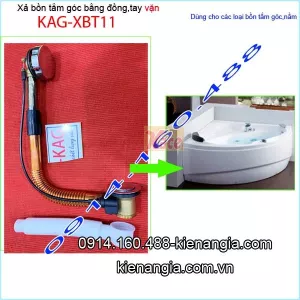 Bộ xả bồn tắm góc loại vặn bằng đồng thau KAG-XBT11