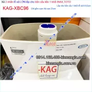 Xả 2 nhấn bồn cầu 1 khối lỗ xả lớn 8-9.5cm INAX,TOTO KAG-XBC96