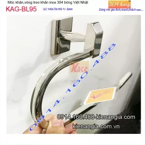 Vòng treo khăn inox 304 Việt Nhật KAG-BL95