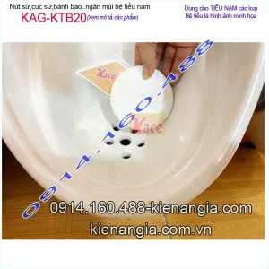 Cục sứ,nút sứ,bánh bao ngăn mùi,chống hôi bồn tiểu nam KAG -KTB20