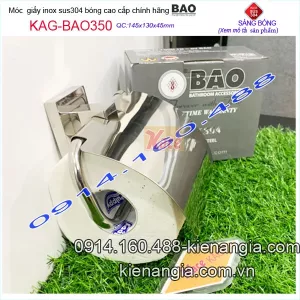 Lô giấy vệ sinh inox Bảo -sus304 resort KAG-BAO350