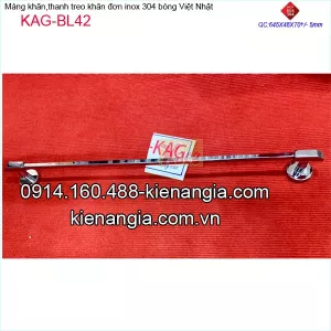 Máng khăn đơn inox Nhật Bản KAG-BL42
