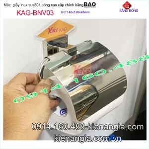 Lô giấy vệ sinh inox Bảo sus304 resort KAG-BNV03