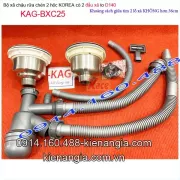 Bộ xả chậu rửa chén 2 hộc to D140-KAG-BXC25