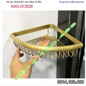 Kệ góc phòng tắm đồng giả cổ KAG-DCK28
