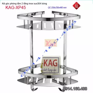 Kệ rổ góc xà phòng 2 tầng Sus304 KAG-XP45