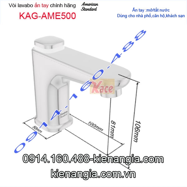 KAG-AME500-Voi-tat-mo-nuoc-American-standard-chinh-hang-nhan-tay-KAG-AME500-tskt