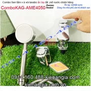 Sen tắm tăng áp,vòi lavabo ấn tay tắt mở  American ComboKAG-AME4050