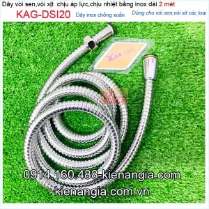 Dây sen tắm inox chống xoắn dài 2m KAG-DSI20