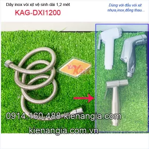 Dây vòi vệ sinh bằng inox bóng KAG-DXI1200