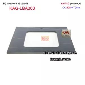 Lavabo sứ âm bàn đá 60X47 KAG-LBA300