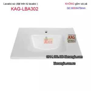 Lavabo sứ âm bàn đá 60X47 KAG-LBA302