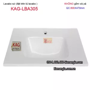 Lavabo sứ âm bàn 80X47KAG-LBA305