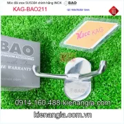 Móc đôi inox sus304 bóng khách sạn KAG-BAO211