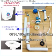 Bộ xả gạt thùng nước treo bồn cầu KAG-XBC03 chuyên dùng két treo bằng sứ
