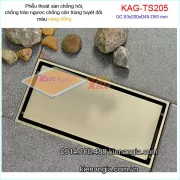 Thoát sàn phòng tắm đồng xước mờ 83x200mm ống D49-60  KAG-TS205