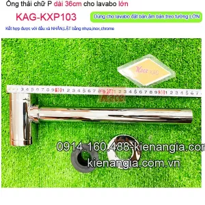 Ống thải chữ P dài 36cm cho lavabo lớn KAG-KXP103 co búa