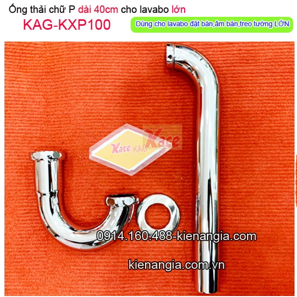 KAG-KXP100-Ong-thai-chu-P-inox-dai-40cm-xa-lavabo-lon-KAG-KXP100