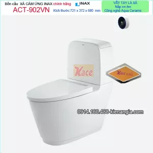 Bồn cầu CẢM ỨNG VẪY TAY LÀ XẢ INAX chính hãng  INAX-ACT902VN