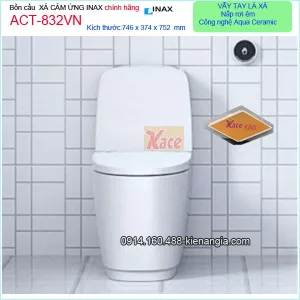 Bồn cầu CẢM ỨNG VẪY TAY LÀ XẢ INAX chính hãng  INAX-ACT832VN