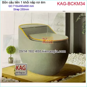 Bồn cầu 1 khối  quả trứng màu KAG-BCKM34
