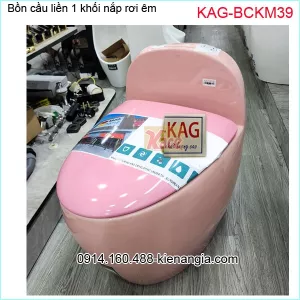 Bồn cầu 1 khối   quả trứng màu hồng KAG-BCKM39