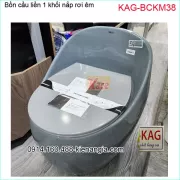 Bồn cầu 1 khối   quả trứng màu xám KAG-BCKM38