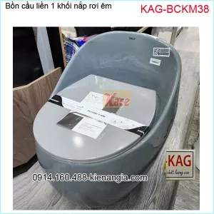 Bồn cầu 1 khối   quả trứng màu xám KAG-BCKM38
