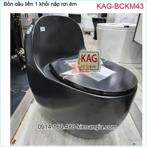 Bồn cầu 1 khối  cao cấp màu  đen KAG-BCKM43