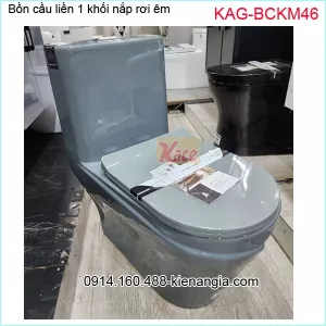 Bồn cầu 1 khối  cao cấp màu xám KAG-BCKM46