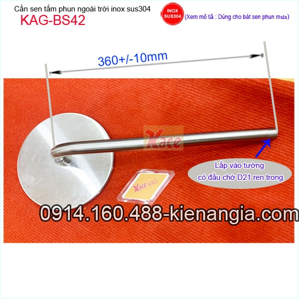 KAG-BS42-Bo-Can-sen-tam-ngoai-troi-gan-tuong-va-bat-sen-phun-mua-inox-sus304-KAG-BS42-lap-dat