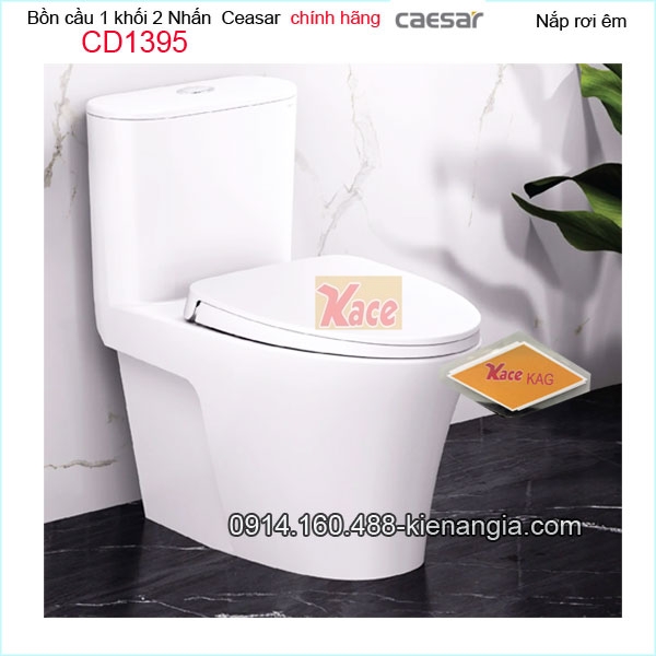 Bồn cầu 1 khối Caesar  chính hãng Caesar-CD1395